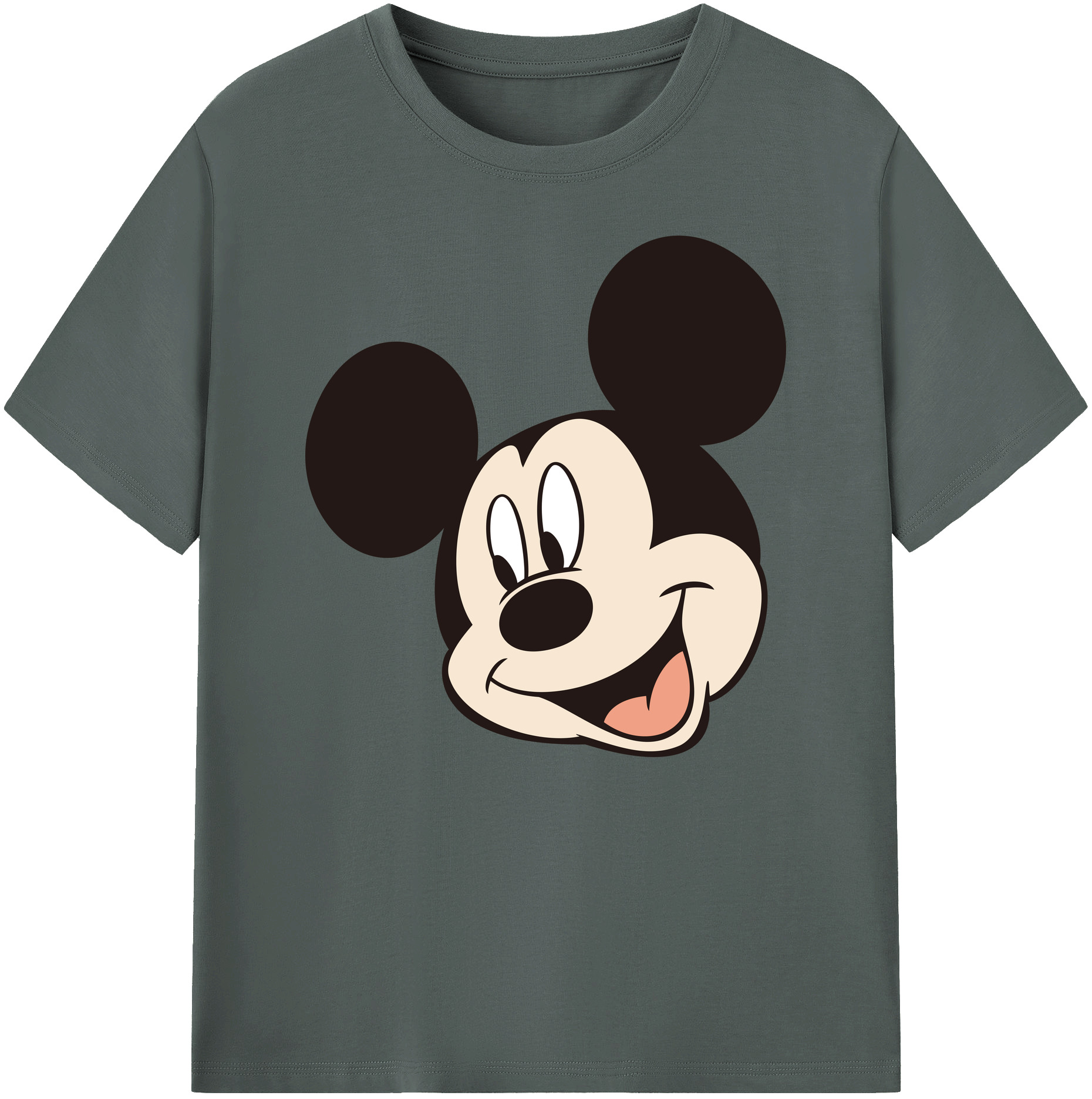 ミッキーマウス Mickey Mouse 綿100％ メンズ半袖Tシャツ｜肌触りやわらか＆通気性